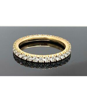 Cartier Eternity Wedding Band 18k Yellow Gold Diamond 1CTW Womens Ring Size 7.25